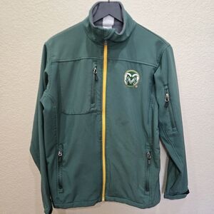 Knights Apparel CSU Green Windbreaker with Gold Zipper